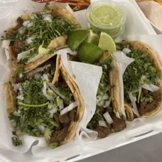 Beef or Chicken Tacos with Fries